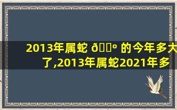2013年属蛇 🌺 的今年多大了,2013年属蛇2021年多大了 🌻